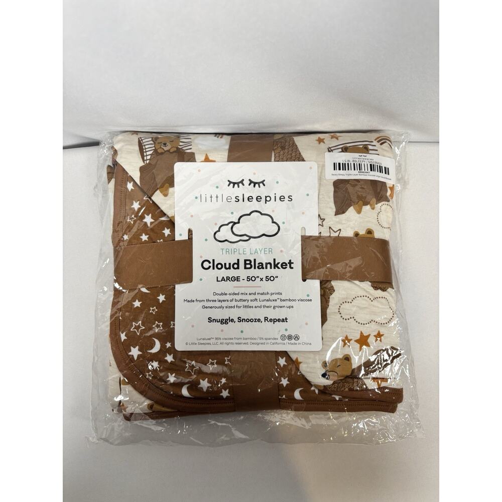 Little Sleepies Cloud Blanket Beary Sleepy